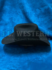 Stetson SFPRES-754007 El Presidente 100X Premier Cowboy Hat Black right side view. If you need any assistance with this item or the purchase of this item please call us at five six one seven four eight eight eight zero one Monday through Saturday 10:00a.m EST to 8:00 p.m EST