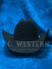 Stetson SFPRES-754007 El Presidente 100X Premier Cowboy Hat Black front view. If you need any assistance with this item or the purchase of this item please call us at five six one seven four eight eight eight zero one Monday through Saturday 10:00a.m EST to 8:00 p.m EST