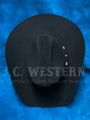 Stetson SFPRES-754007 El Presidente 100X Premier Cowboy Hat Black top view. If you need any assistance with this item or the purchase of this item please call us at five six one seven four eight eight eight zero one Monday through Saturday 10:00a.m EST to 8:00 p.m EST