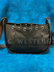 Nocona N770010501 Womens Stacey Style Conceal Carry Bucket Purse Black back view. If you need any assistance with this item or the purchase of this item please call us at five six one seven four eight eight eight zero one Monday through Saturday 10:00a.m EST to 8:00 p.m EST