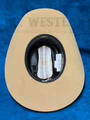 Stetson SFSHAS-7242BS SHASTA 10X Premier Felt Western Hat Butterscotch inside view. If you need any assistance with this item or the purchase of this item please call us at five six one seven four eight eight eight zero one Monday through Saturday 10:00a.m EST to 8:00 p.m EST