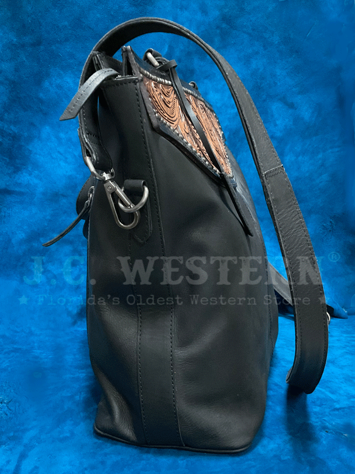 Nocona N770010601 Womens Stacey Style Conceal Carry Tote Black front view standing. If you need any assistance with this item or the purchase of this item please call us at five six one seven four eight eight eight zero one Monday through Saturday 10:00a.m EST to 8:00 p.m EST