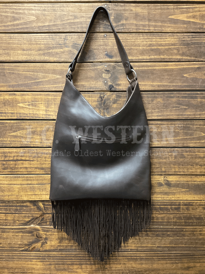 Ariat A770004002 Womens Nashville Shoulder Bag Calf Hair Brown front view. If you need any assistance with this item or the purchase of this item please call us at five six one seven four eight eight eight zero one Monday through Saturday 10:00a.m EST to 8:00 p.m EST