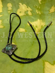 Fashionwest 2403T Western Bolo Tie Turquoise front view. If you need any assistance with this item or the purchase of this item please call us at five six one seven four eight eight eight zero one Monday through Saturday 10:00a.m EST to 8:00 p.m EST