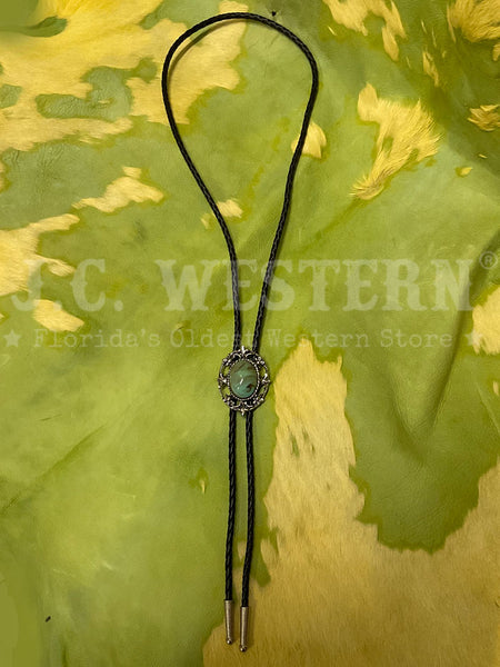 Fashionwest 1149T Western Bolo Tie Turquoise front view. If you need any assistance with this item or the purchase of this item please call us at five six one seven four eight eight eight zero one Monday through Saturday 10:00a.m EST to 8:00 p.m EST