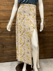 Rock & Roll Denim BW69B03298 Womens Horse Print Maxi Skirt Natural front view on mannequin. If you need any assistance with this item or the purchase of this item please call us at five six one seven four eight eight eight zero one Monday through Saturday 10:00a.m EST to 8:00 p.m EST
