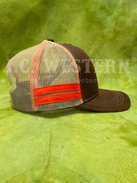 Ariat 1595002 Shield Logo Mesh Snap Back Cap Brown right view. If you need any assistance with this item or the purchase of this item please call us at five six one seven four eight eight eight zero one Monday through Saturday 10:00a.m EST to 8:00 p.m EST