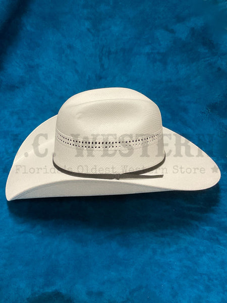 Bullhide 1040 WHITE GOLD 10X Hat White left side view. If you need any assistance with this item or the purchase of this item please call us at five six one seven four eight eight eight zero one Monday through Saturday 10:00a.m EST to 8:00 p.m EST
