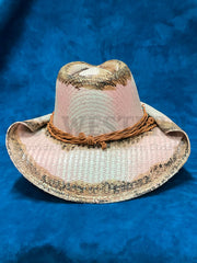 Dallas Hats MARYANN Barbwire Canvas Hat Pink back view. If you need any assistance with this item or the purchase of this item please call us at five six one seven four eight eight eight zero one Monday through Saturday 10:00a.m EST to 8:00 p.m EST