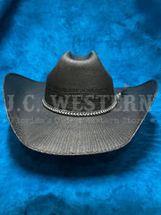 Twister T7169001 Bangora Western Hat Black front view. If you need any assistance with this item or the purchase of this item please call us at five six one seven four eight eight eight zero one Monday through Saturday 10:00a.m EST to 8:00 p.m EST