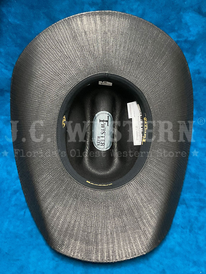 Twister T7169001 Bangora Western Hat Black side / front view. If you need any assistance with this item or the purchase of this item please call us at five six one seven four eight eight eight zero one Monday through Saturday 10:00a.m EST to 8:00 p.m EST