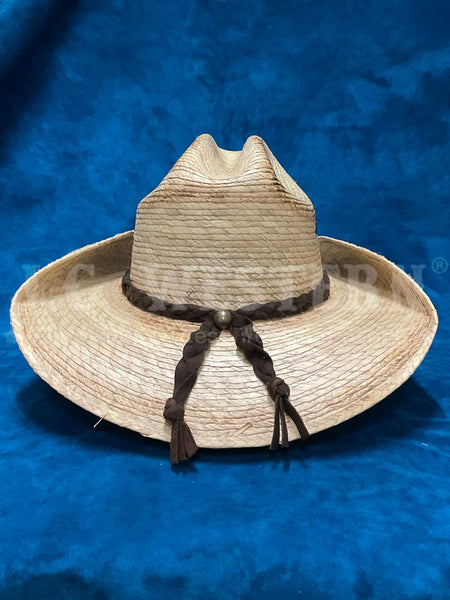 Bullhide 2544 PONY EXPRESS Kids Western Palm Leaf Hat Natural back view. If you need any assistance with this item or the purchase of this item please call us at five six one seven four eight eight eight zero one Monday through Saturday 10:00a.m EST to 8:00 p.m EST