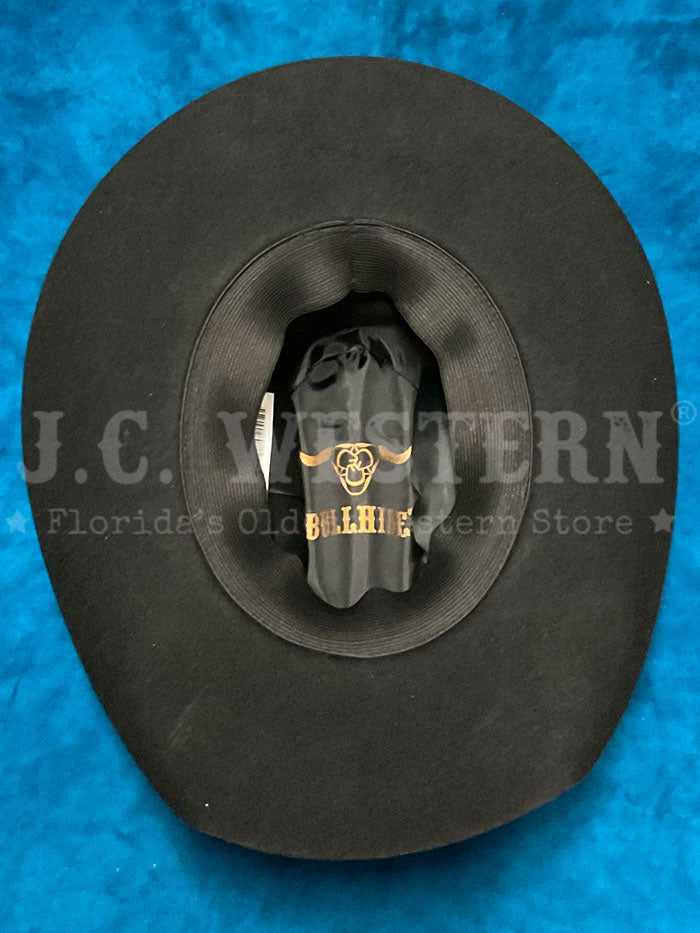 Bullhide 0646BL KINGMAN JR Kids Premium Wool Western Hat Black side / front view. If you need any assistance with this item or the purchase of this item please call us at five six one seven four eight eight eight zero one Monday through Saturday 10:00a.m EST to 8:00 p.m EST