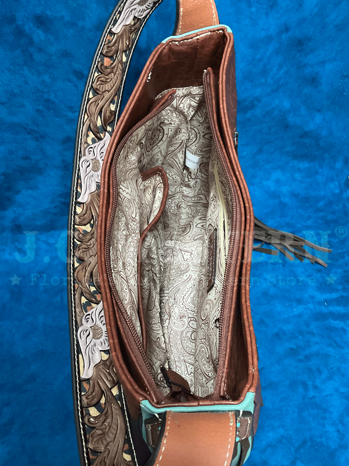 Nocona N770007802 Womens Jean Style Conceal Carry Shoulder Bag Brown front view. If you need any assistance with this item or the purchase of this item please call us at five six one seven four eight eight eight zero one Monday through Saturday 10:00a.m EST to 8:00 p.m EST