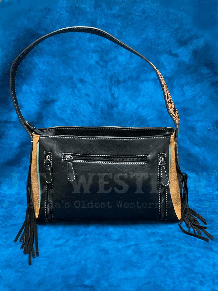 Nocona N770007901 Womens Norma Conceal Carry Satchel Sunflower Black front view. If you need any assistance with this item or the purchase of this item please call us at five six one seven four eight eight eight zero one Monday through Saturday 10:00a.m EST to 8:00 p.m EST