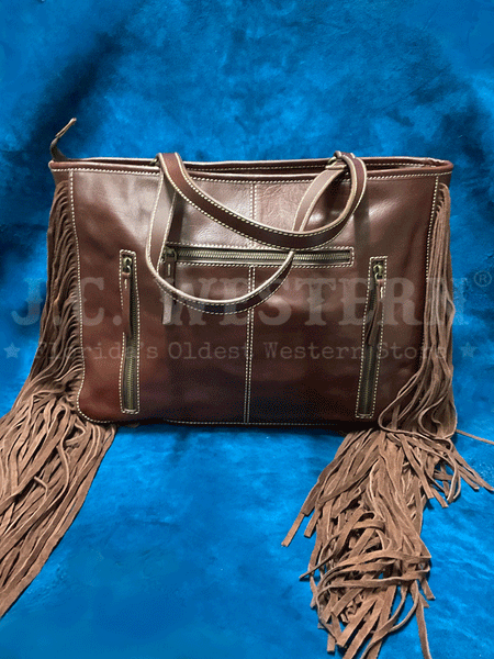 Ariat A770009302 Womens Victoria Collection Tote Brown back view. If you need any assistance with this item or the purchase of this item please call us at five six one seven four eight eight eight zero one Monday through Saturday 10:00a.m EST to 8:00 p.m EST