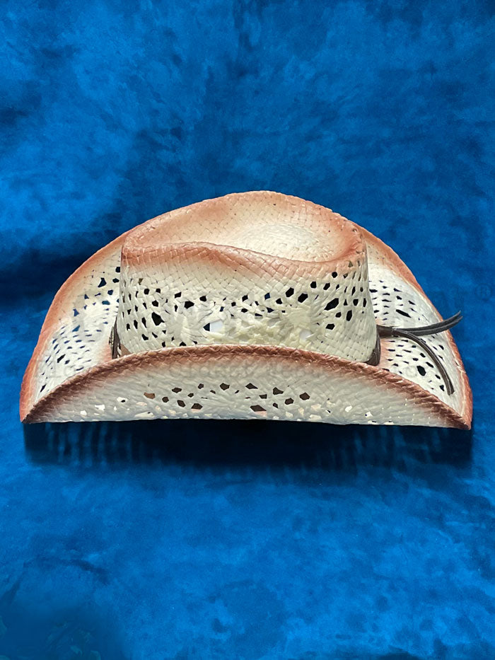 Bullhide 2534W PURE COUNTRY Western Straw Hat White side / front view. If you need any assistance with this item or the purchase of this item please call us at five six one seven four eight eight eight zero one Monday through Saturday 10:00a.m EST to 8:00 p.m EST