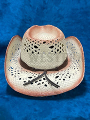 Bullhide 2534W PURE COUNTRY Western Straw Hat White back view. If you need any assistance with this item or the purchase of this item please call us at five six one seven four eight eight eight zero one Monday through Saturday 10:00a.m EST to 8:00 p.m EST