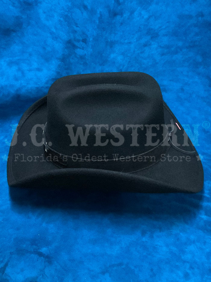 Bullhide 0483BL HORSING AROUND Kids Premium Wool Western Hat Black side / front view. If you need any assistance with this item or the purchase of this item please call us at five six one seven four eight eight eight zero one Monday through Saturday 10:00a.m EST to 8:00 p.m EST