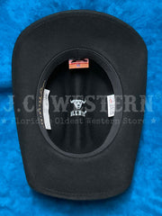 Bullhide 0483BL HORSING AROUND Kids Premium Wool Western Hat Black inside view. If you need any assistance with this item or the purchase of this item please call us at five six one seven four eight eight eight zero one Monday through Saturday 10:00a.m EST to 8:00 p.m EST