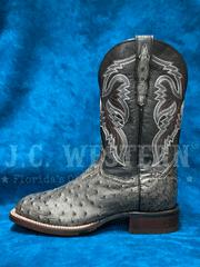 Dan Post DP5013 Mens ALAMOSA Ostrich Leather Square Toe Boot Grey outter side view. If you need any assistance with this item or the purchase of this item please call us at five six one seven four eight eight eight zero one Monday through Saturday 10:00a.m EST to 8:00 p.m EST