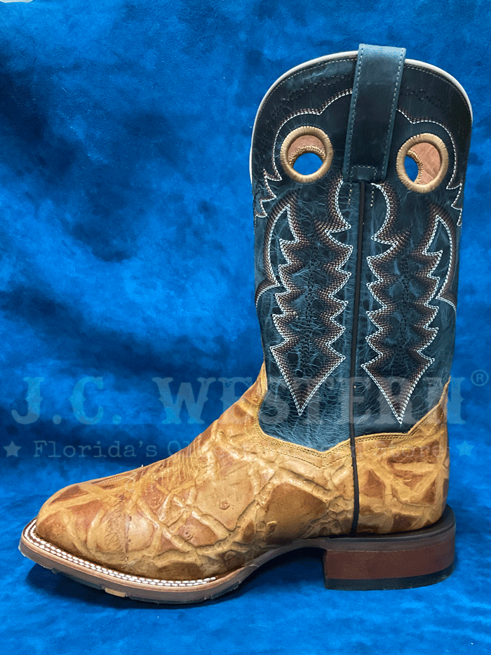 Dan Post DP5016 Mens CRAVEN Embossed Leather Square Toe Boots Tan front and side view. If you need any assistance with this item or the purchase of this item please call us at five six one seven four eight eight eight zero one Monday through Saturday 10:00a.m EST to 8:00 p.m EST