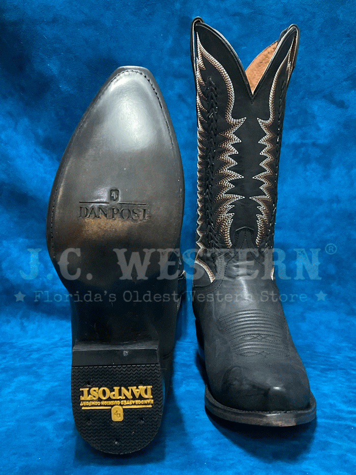 Dan Post DP3176 Mens RIP Snip Toe Western Boot Charcoal front and side view. If you need any assistance with this item or the purchase of this item please call us at five six one seven four eight eight eight zero one Monday through Saturday 10:00a.m EST to 8:00 p.m EST