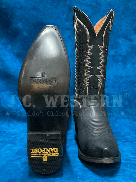 Dan Post DP3176 Mens RIP Snip Toe Western Boot Charcoal front and sole view. If you need any assistance with this item or the purchase of this item please call us at five six one seven four eight eight eight zero one Monday through Saturday 10:00a.m EST to 8:00 p.m EST