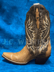 Dan Post DP5103 Womens CELINE Lizard Western Boots Tan side view. If you need any assistance with this item or the purchase of this item please call us at five six one seven four eight eight eight zero one Monday through Saturday 10:00a.m EST to 8:00 p.m EST