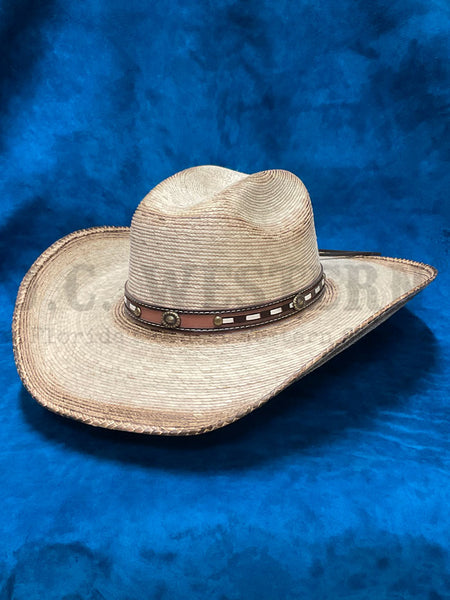 Alamo Hats D28740 HEARNE Palm Hat Natural side / front view. If you need any assistance with this item or the purchase of this item please call us at five six one seven four eight eight eight zero one Monday through Saturday 10:00a.m EST to 8:00 p.m EST