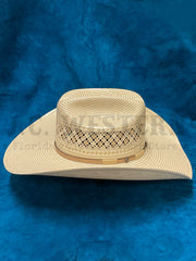 Larry Mahan MS4V42WYAX4414 10X WYATT Straw Hat Tan right side view. If you need any assistance with this item or the purchase of this item please call us at five six one seven four eight eight eight zero one Monday through Saturday 10:00a.m EST to 8:00 p.m EST