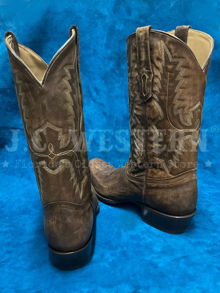 Corral A4546 Mens Embroidery Narrow Square Toe Boots Brown back and outer side view. If you need any assistance with this item or the purchase of this item please call us at five six one seven four eight eight eight zero one Monday through Saturday 10:00a.m EST to 8:00 p.m EST