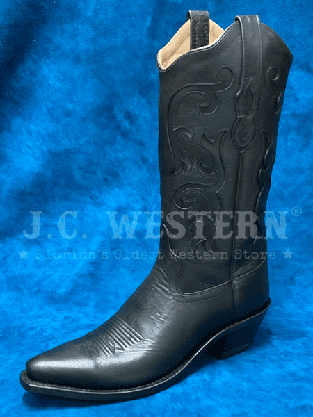 Old West LF1579 Womens Snip Toe Fashion Western Boot Black front and side view. If you need any assistance with this item or the purchase of this item please call us at five six one seven four eight eight eight zero one Monday through Saturday 10:00a.m EST to 8:00 p.m EST