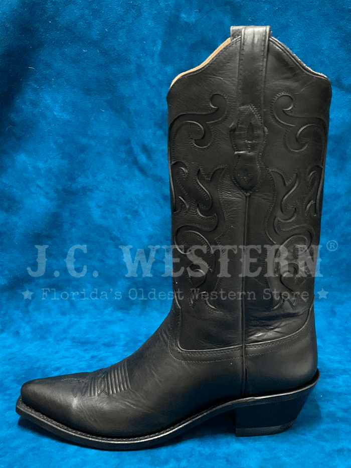 Old West LF1579 Womens Snip Toe Fashion Western Boot Black front and side view. If you need any assistance with this item or the purchase of this item please call us at five six one seven four eight eight eight zero one Monday through Saturday 10:00a.m EST to 8:00 p.m EST