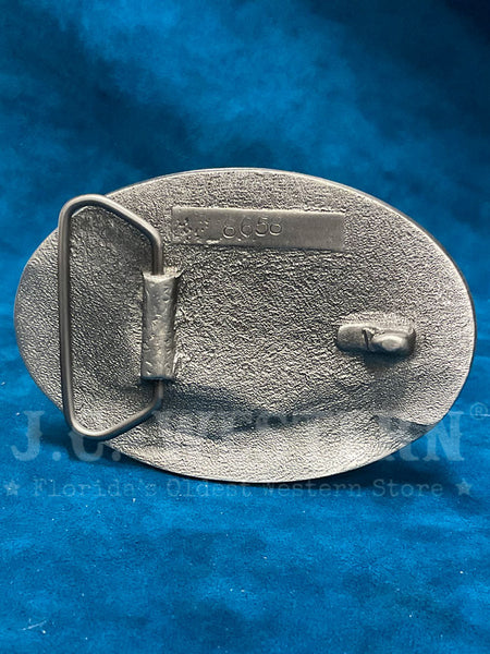 Colorado Silver Star 5-8658-P Two Eagles Oval Buckle Silver back view. If you need any assistance with this item or the purchase of this item please call us at five six one seven four eight eight eight zero one Monday through Saturday 10:00a.m EST to 8:00 p.m EST
