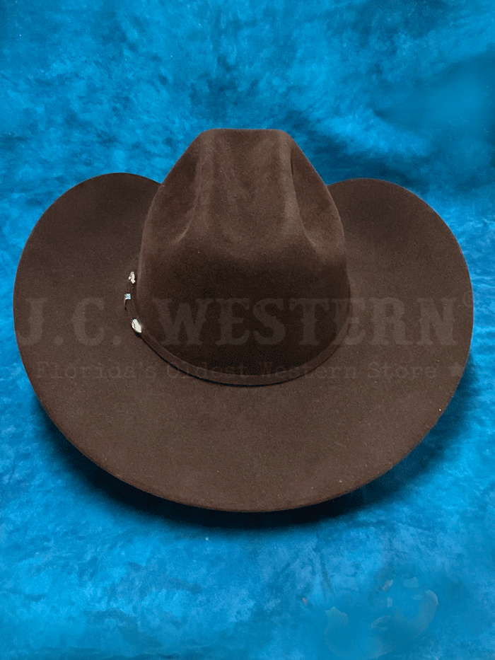 Serratelli VEGASCHVEL 8X Felt Western Hat Cherry Velvet  front and side view. If you need any assistance with this item or the purchase of this item please call us at five six one seven four eight eight eight zero one Monday through Saturday 10:00a.m EST to 8:00 p.m EST