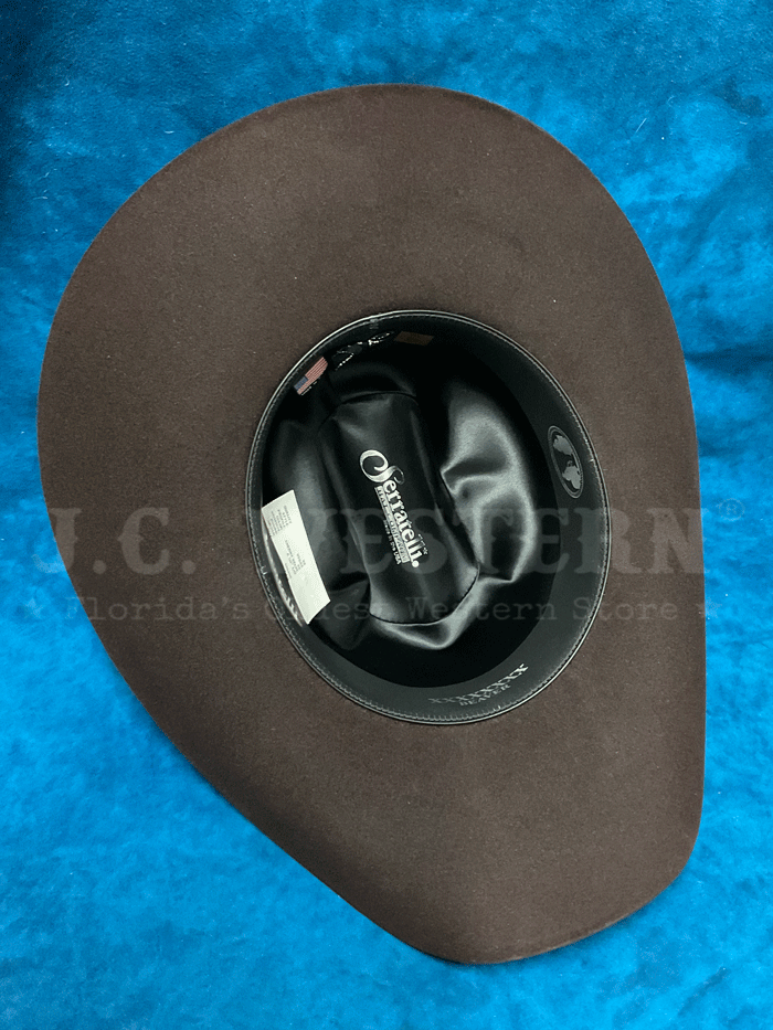Serratelli VEGASCHVEL 8X Felt Western Hat Cherry Velvet  front and side view. If you need any assistance with this item or the purchase of this item please call us at five six one seven four eight eight eight zero one Monday through Saturday 10:00a.m EST to 8:00 p.m EST