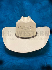 Ariat A73172 Bangora Straw Hat Ivory back view. If you need any assistance with this item or the purchase of this item please call us at five six one seven four eight eight eight zero one Monday through Saturday 10:00a.m EST to 8:00 p.m EST