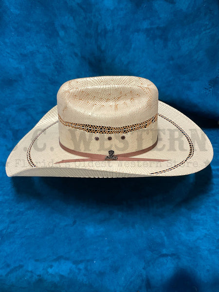Ariat A73124 Bangora Straw Hat Tan left side view. If you need any assistance with this item or the purchase of this item please call us at five six one seven four eight eight eight zero one Monday through Saturday 10:00a.m EST to 8:00 p.m EST