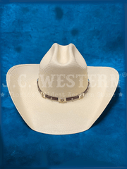 Larry Mahan MS2442ALAL 10X Alamo Straw Hat Ivory front view. If you need any assistance with this item or the purchase of this item please call us at five six one seven four eight eight eight zero one Monday through Saturday 10:00a.m EST to 8:00 p.m EST