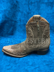 Circle G L6100 Ladies Embroidery Wing Tip Zipper Ankle Boot Bark zipper view. If you need any assistance with this item or the purchase of this item please call us at five six one seven four eight eight eight zero one Monday through Saturday 10:00a.m EST to 8:00 p.m EST