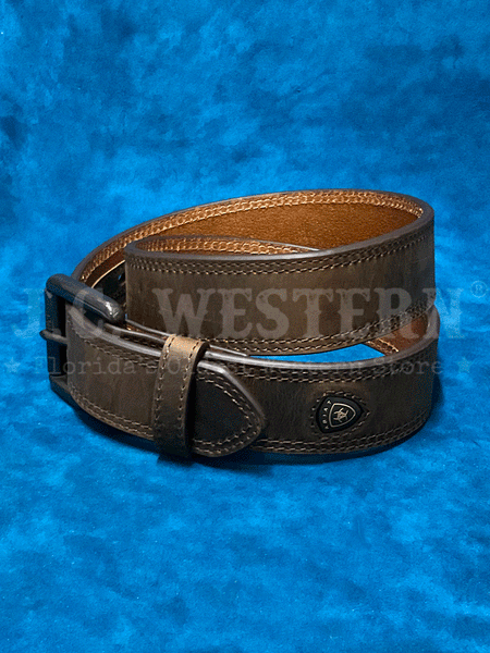 Ariat A1012702 Mens Leather Belt Dark Brown side view. If you need any assistance with this item or the purchase of this item please call us at five six one seven four eight eight eight zero one Monday through Saturday 10:00a.m EST to 8:00 p.m EST