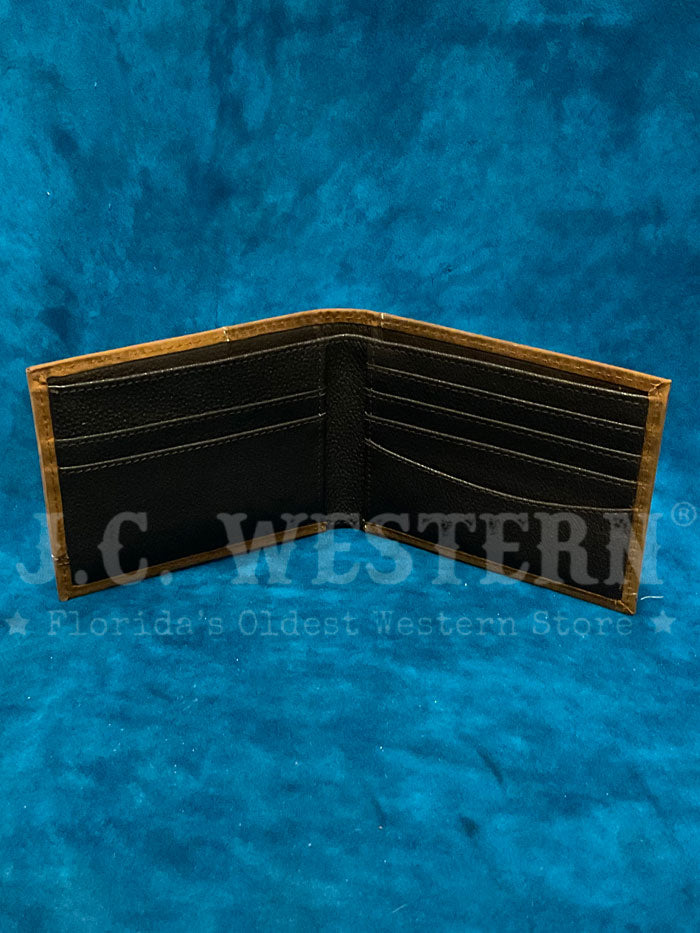 Ariat A3552644 Mens Two Tone Leather Bifold Wallet Brown front view. If you need any assistance with this item or the purchase of this item please call us at five six one seven four eight eight eight zero one Monday through Saturday 10:00a.m EST to 8:00 p.m EST