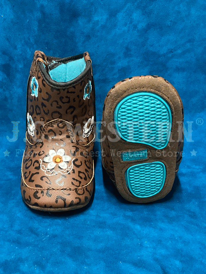 Twister 4427702 Infant Madelyn Style Bucker Boot Brown front and side view. If you need any assistance with this item or the purchase of this item please call us at five six one seven four eight eight eight zero one Monday through Saturday 10:00a.m EST to 8:00 p.m EST