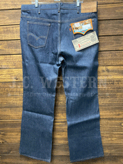 Levi's 20517-0217 Mens Vintage 517 Rigid Made in USA Jean Navy Blue 42x32 full back view. If you need any assistance with this item or the purchase of this item please call us at five six one seven four eight eight eight zero one Monday through Saturday 10:00a.m EST to 8:00 p.m EST