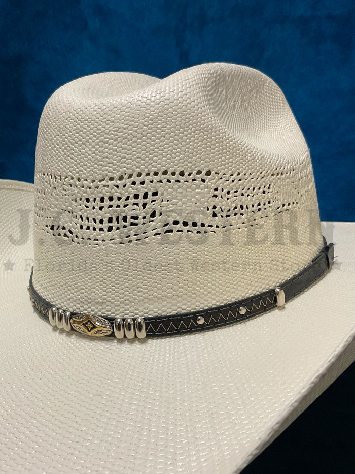 Dallas Hats PHO J II Cattleman Bangora Straw Hat Natural side / front view. If you need any assistance with this item or the purchase of this item please call us at five six one seven four eight eight eight zero one Monday through Saturday 10:00a.m EST to 8:00 p.m EST