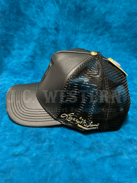 Larry Mahan MCBCLGGD El Gallo Mesh Back Cap Black side view. If you need any assistance with this item or the purchase of this item please call us at five six one seven four eight eight eight zero one Monday through Saturday 10:00a.m EST to 8:00 p.m EST
