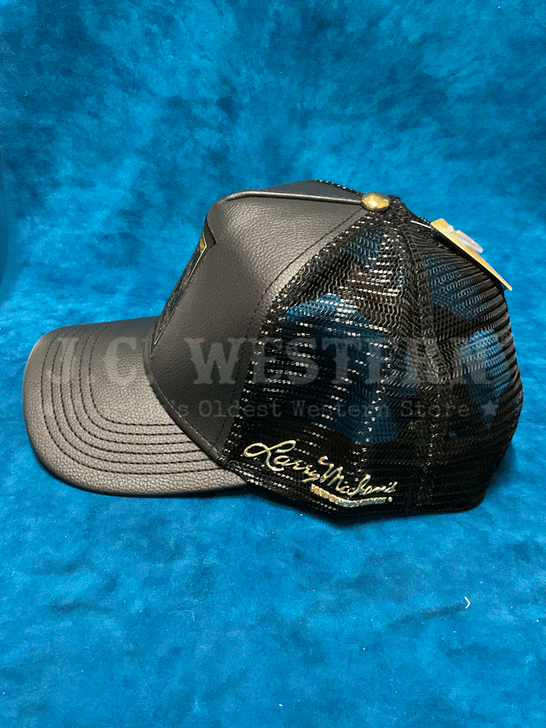Larry Mahan MCBCLDGD El Diablito Gold Mesh Back Cap Brown side view. If you need any assistance with this item or the purchase of this item please call us at five six one seven four eight eight eight zero one Monday through Saturday 10:00a.m EST to 8:00 p.m EST
