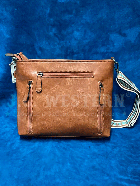 Nocona N770014402 Womens Amelia Style Conceal Carry Crossbody Bag Brown back view. If you need any assistance with this item or the purchase of this item please call us at five six one seven four eight eight eight zero one Monday through Saturday 10:00a.m EST to 8:00 p.m EST
