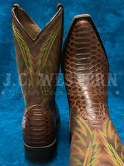 Nocona HR4522 Womens Carlita Snake Print Boot Cognac back and toe view. If you need any assistance with this item or the purchase of this item please call us at five six one seven four eight eight eight zero one Monday through Saturday 10:00a.m EST to 8:00 p.m EST